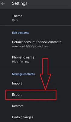 exportar contactos