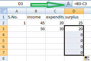 Ingrese la fórmula en Excel