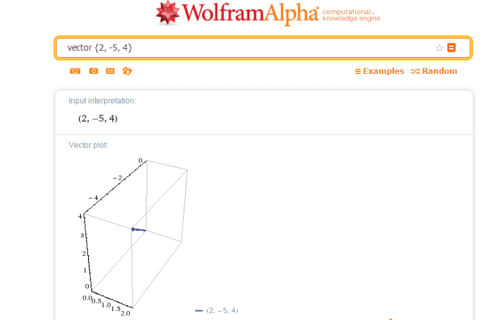 El álgebra universitaria ayuda a resolver vectores usando wolfram alpha.