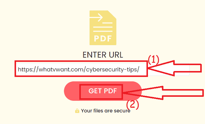 Haga clic en la opción Obtener PDF.