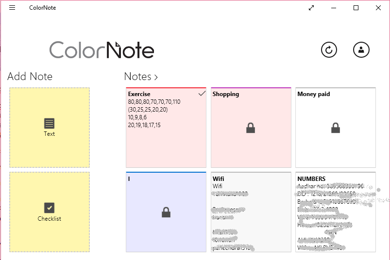 Bloc de notas Colornote para PC