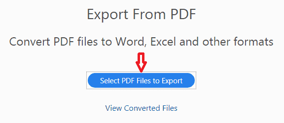 Opción de exportación de PDF en Acrobat Reader