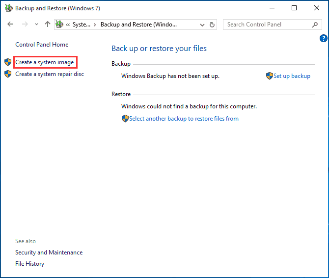 Windows 10 copias de seguridad de imágenes