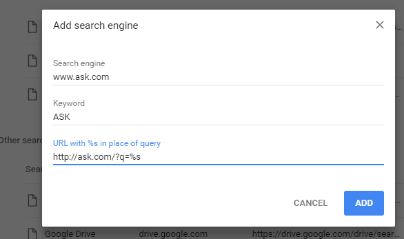 Añadir motor de búsqueda