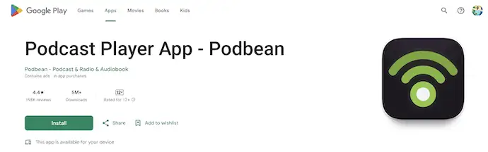 Página de inicio de Podbean