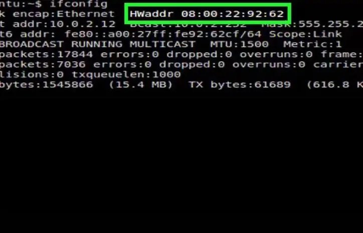 Dirección MAC usando Linux3