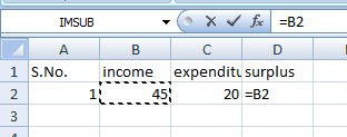 Inserte la fórmula en Excel