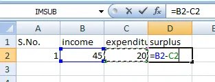 Inserte la fórmula en Excel