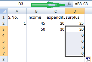 Inserte la fórmula en Excel