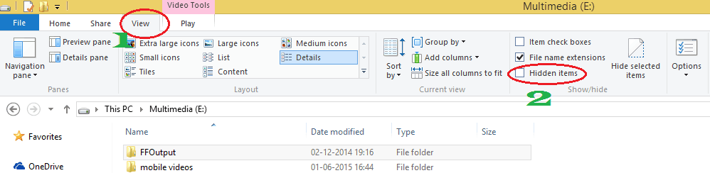 Cómo ocultar archivos en Windows 8