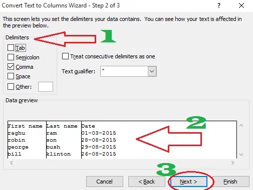 Columna uniforme de Excel
