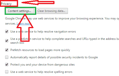Página de inicio de Google Chrome