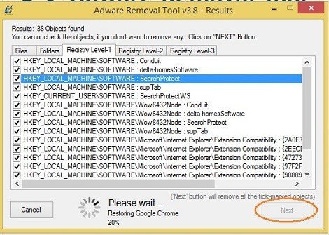 Eliminar el adware
