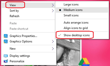 Ocultar íconos de escritorio en Windows 10