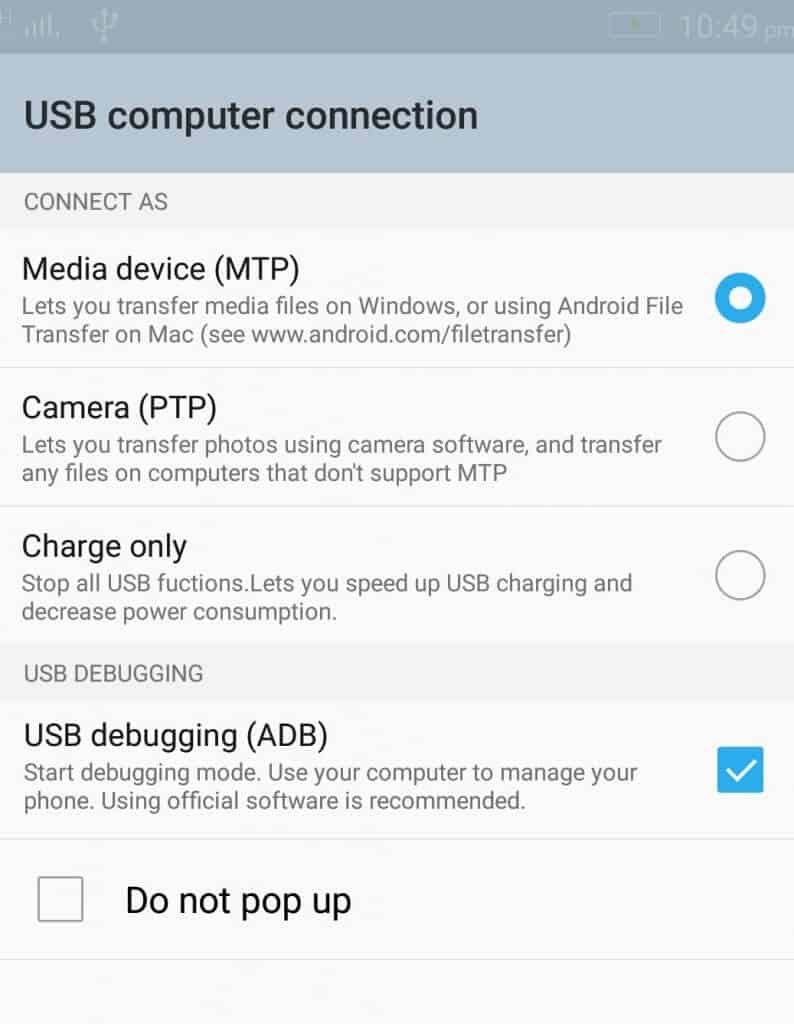 Tethering interno móvil