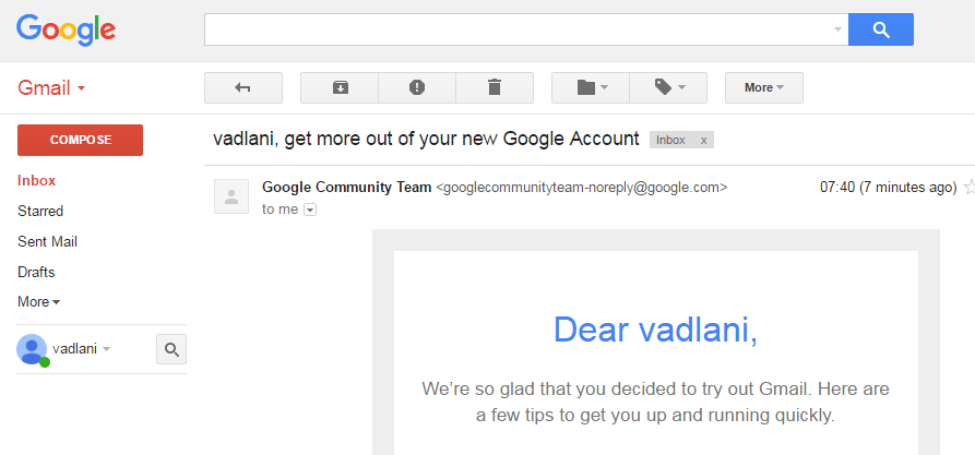 Crear una nueva cuenta de Gmail
