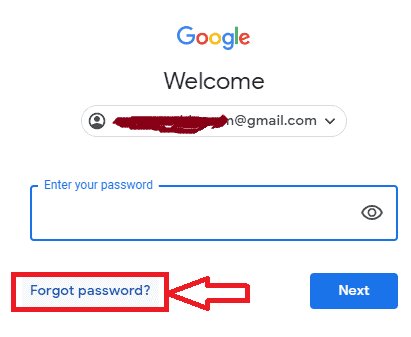 Haga clic en la contraseña olvidada
