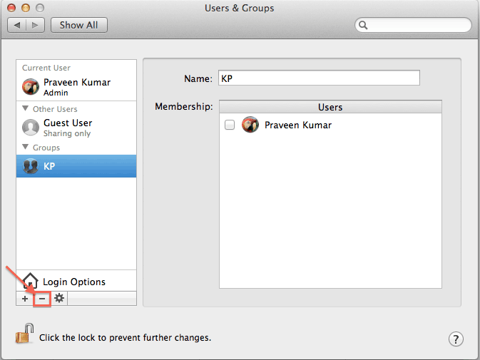 Eliminar una cuenta grupal de Mac Eliminar una cuenta grupal de Mac