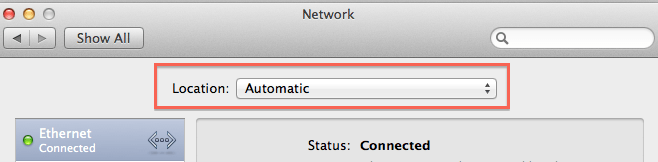 Configurar múltiples posiciones de red en Mac