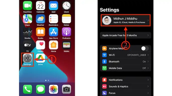 Configuración de iPhone
