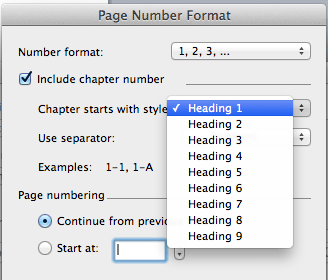 Agregue el formato numérico al documento Word en Mac