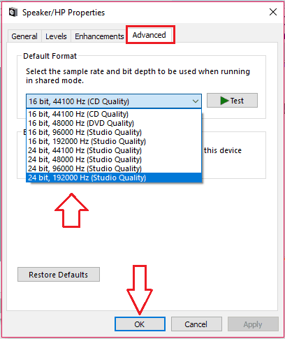 diferentes tasas de bits