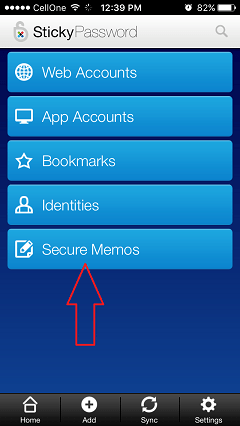 Notas sobre contraseña adhesiva en iPhone