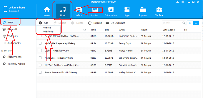 Transfiera su música de PC a iPhone