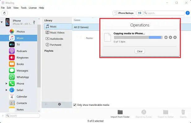 Estado de la transferencia musical