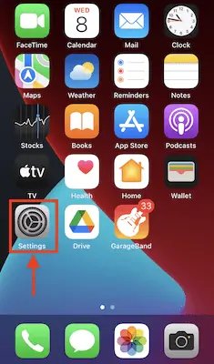 Configuración en iPhone