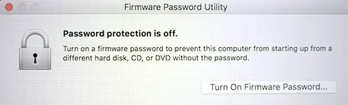 Encienda la contraseña de firmware