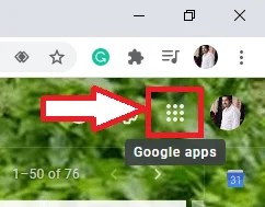 Haga clic en las aplicaciones de Google